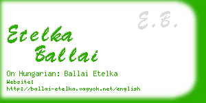 etelka ballai business card